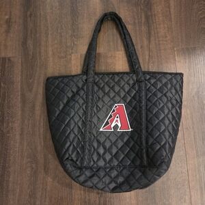 Arizona Diamondbacks Black Quilted Tote Bag
